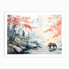 Bear In Spring Art Print