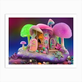 Green Fairy House  Art Print