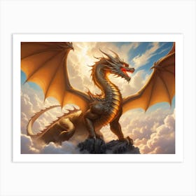 Dragon In The Sky 3 Art Print