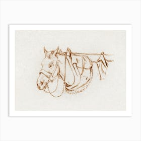 Head Of A Rigged Horse, Jean Bernard Art Print