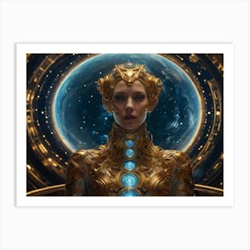 Space lady Art Print