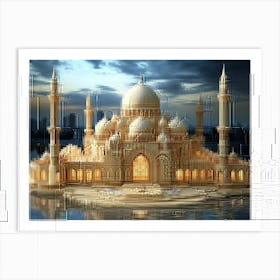 Exquisite Mosque 3d Captivating Art Print