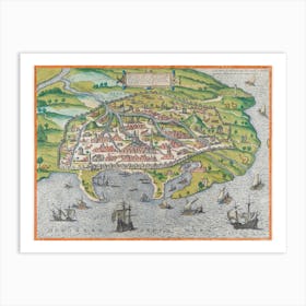 Map Of Alexandria (1575) Art Print