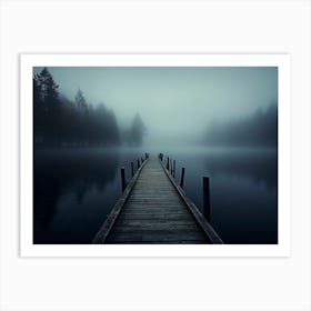 Pier In The Fog Art Print