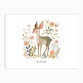 Little Floral Antelope 2 Poster Art Print