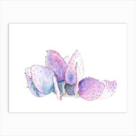 Watercolor Prickly Pear Cactus 1 Art Print