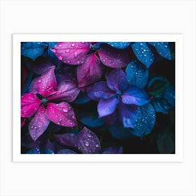 Purple And Pink Flowers Art Print