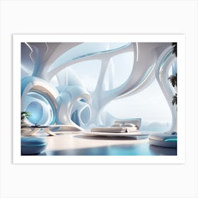 Futuristic Bedroom Art Print