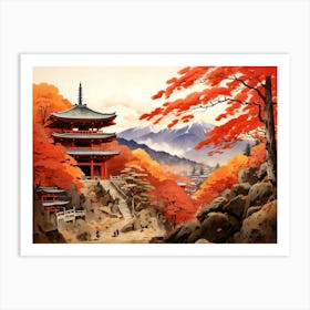 Autumn In Kyoto 2 Art Print