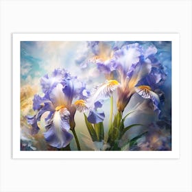 Blue Iris 8 Art Print