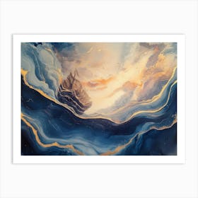 Abstract Marble 2 Art Print