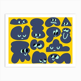 The Blobs (spruce) Art Print