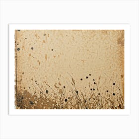 Vintage Inspired Closeup Of A Cardboard Greeting Card Surface Imprinted With A Retro Grunge Pattern (5) Art Print