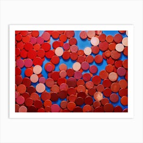 Red Circles Art Print