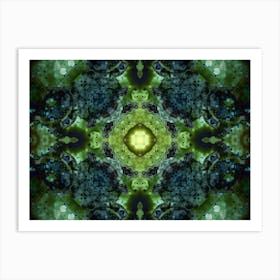 Abstraction Green Pattern Made Of Watercolor And Alcohol Ink 1 Art Print