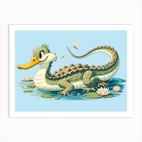 Duckodile Art Print