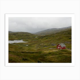 The Norwegian Hills And A Hut Art Print