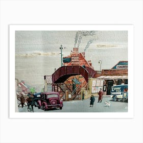 Waiting at the crossing 1 Art Print