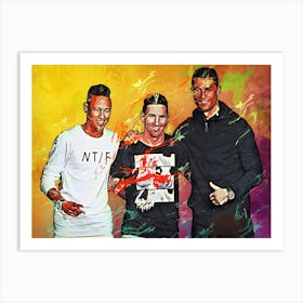 Messi Neymar Ronaldo Art Print