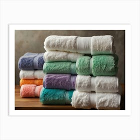 Stacked Towels Art Print