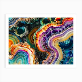 colorful agate stone Art Print