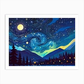 Starry Night 190 Art Print