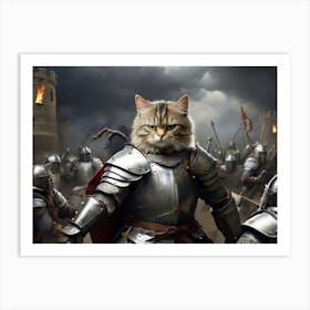 Knight Cat Art Print