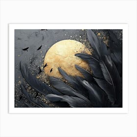 Black Feathers Art Print