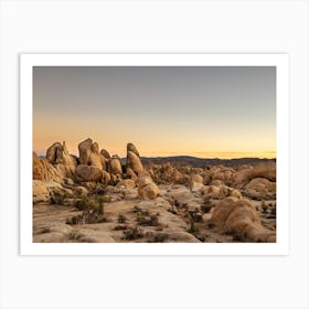 Yellow Desert Sunset Art Print