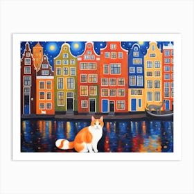 Gustav Klimt Amsterdam Cat Art Print