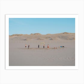 Beach Volleyball With Friends in Scheveningen Art Print