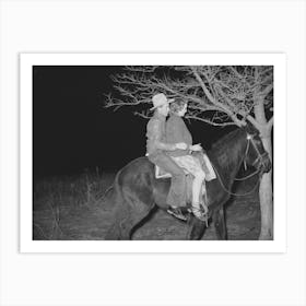 Farm Boy And Girl Riding Home After The Play Party, Mcintosh County, Oklahoma, See General Caption Number 26 By Art Print