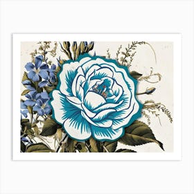 Blue Rose 1 Art Print