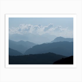 Mountain Range In The Sky Art Print