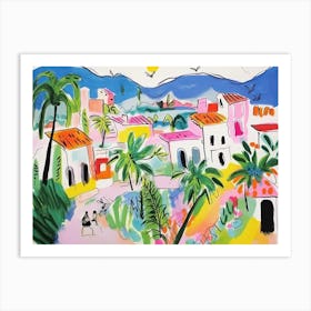 Reggio Calabria Italy Cute Watercolour Illustration 3 Art Print