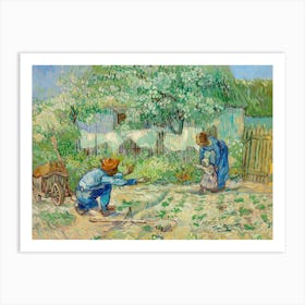 First Steps, After Millet (1890), Vincent Van Gogh Art Print