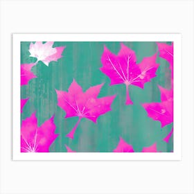 Pink Leaves Art Print