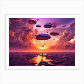 Sunset Sky Sailing Art Print