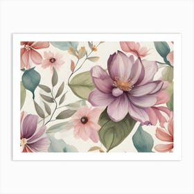 Floral Wallpaper 6 Art Print