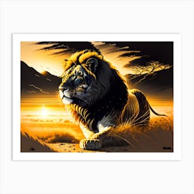 Lion Painting 2 Art Print