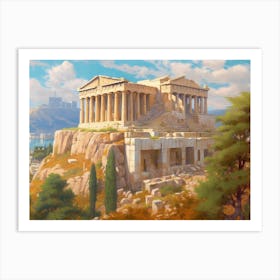 Parthenon temple in Athens Art Print