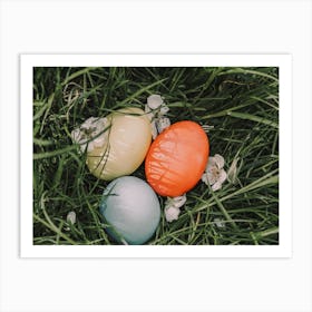 Easter Eggs In Grass 4 Art Print