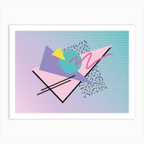 Memphis Pattern Retro Vaporwave 80s Nostalgia Abstract Artwork Art Print