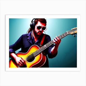 Acoustic Guitar Player Art Print