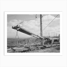 Long Bell Lumber Company, Cowlitz County, Washington, Loading Device Used At A Spar Tree For Placing Logs On Art Print