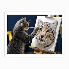 Cat Painting 3 Art Print