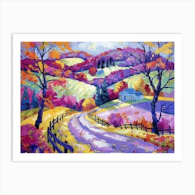 Autumn Road 3 Art Print