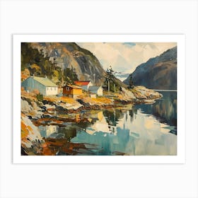 Norwegian Fjord - expressionism 1 Art Print