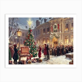 Christmas In Venice Art Print