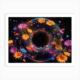 Abstract Flower Circle Art Print